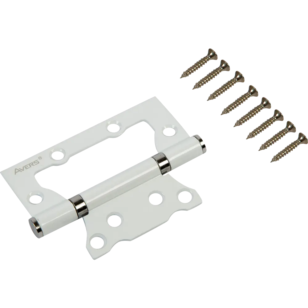 82153508 Петля без врезки B2-W/CR 100x75x2.5 мм, цвет белый STLM-0020593 AVERS  - Вид №2