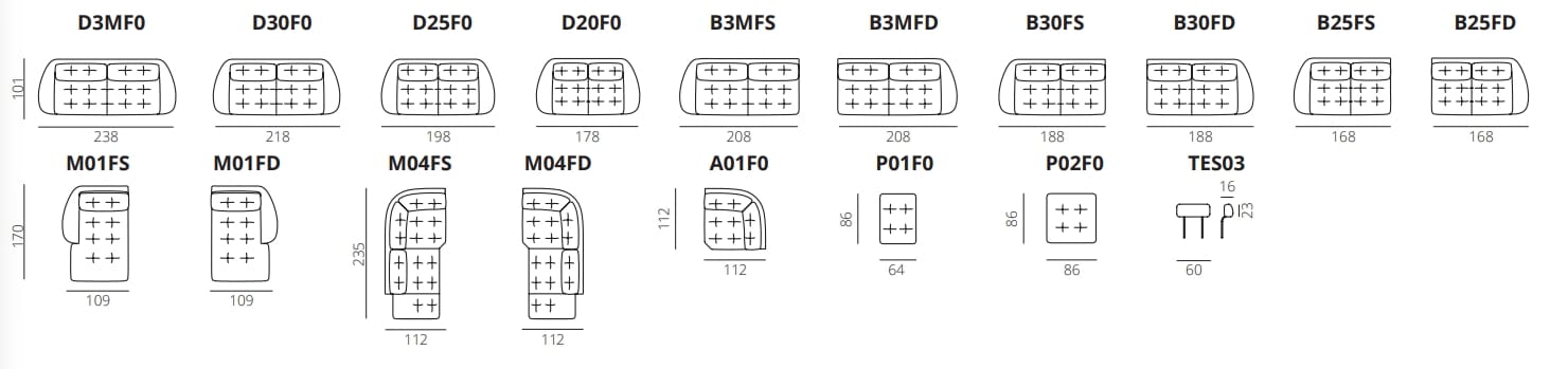 Модульный тканевый диван AERRE ITALIA YUME ARCH-00140016 - Вид №4