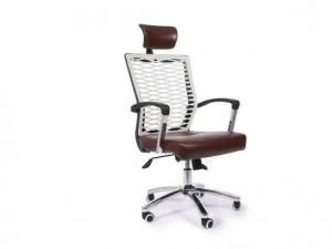 Arrediorg.it® Регулируемое по высоте офисное кресло из эко-кожи с 5 спицами и колесами