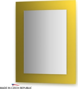 Cz 0611 Зеркало с фацетом 10 мм на желтом основании 70Х90 см FBS Colora