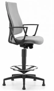 TALIN Офисное кресло из ткани с 5 спицами и подлокотниками для дизайнера Ally