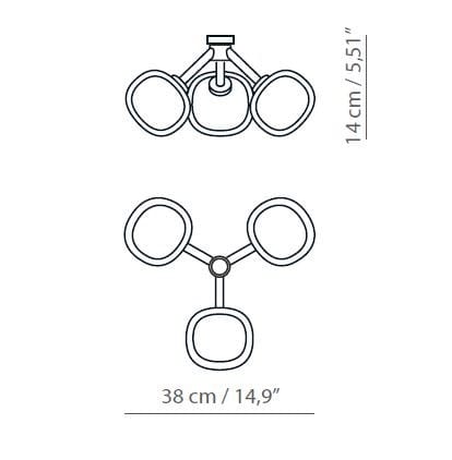 Настенный светильник из боросиликатного стекла с фиксированным кронштейном Tooy Nabila ARCH-00137528 - Вид №1