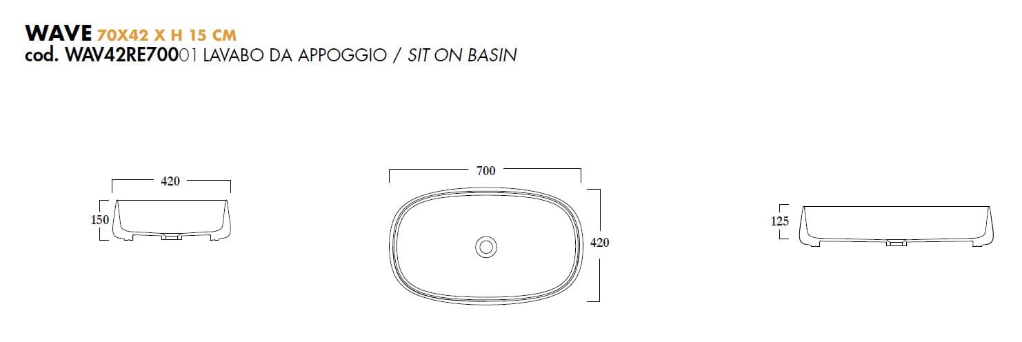Керамическая столешница Olympia Ceramica WAVE ARCH-00022315 - Вид №7