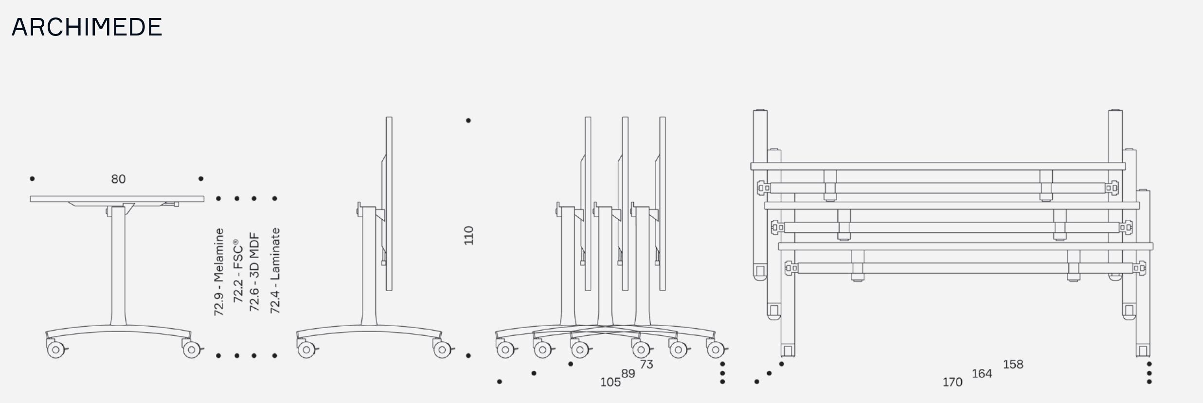 Прямоугольный стол для совещаний с откидным верхом IBEBI Архимед ARCH-00086731 - Вид №6