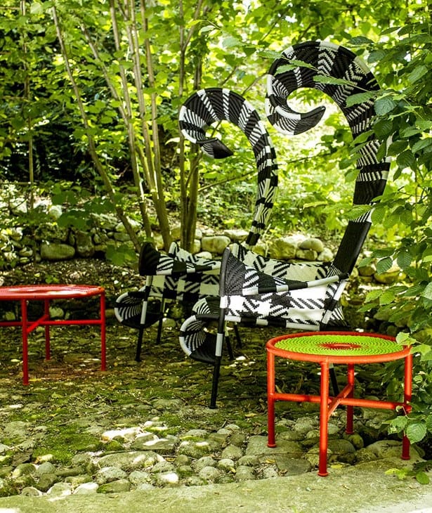 Журнальный столик из стали и цветной полиэтиленовой проволоки MOROSO M'afrique ARCH-00065234 - Вид №7