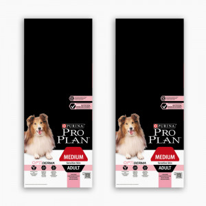 ПР0032691*2 Корм для собак для средних пород с чувствительной кожей, лосось сух. 14 кг (упаковка - 2 шт) Pro Plan