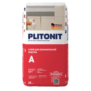 Клей для плитки Плитонит клсс C0T 25 кг PLITONIT А