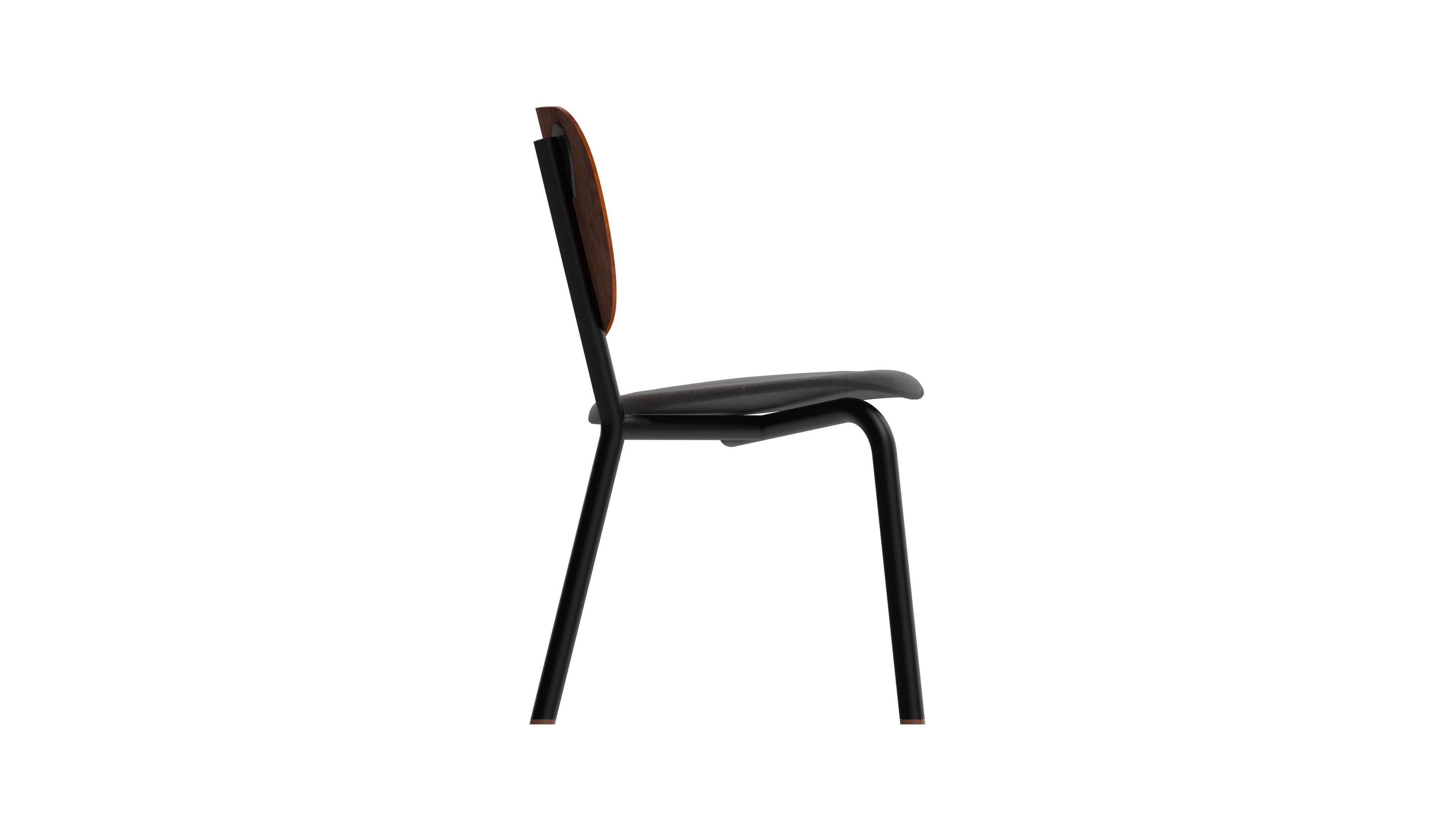 Кожаный и деревянный стул FUNCTIONALS EMIL ROSI ARCH-00147461 - Вид №14