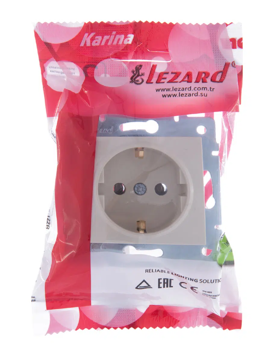 KARINA Розетка сз кремовый LEZARD 707-0388-122В - Вид №9