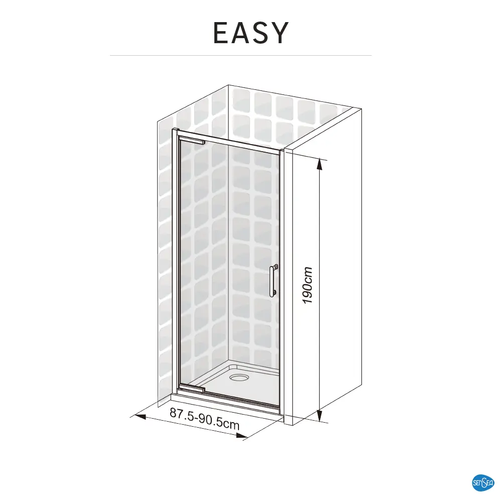 Комплект стекол для душевой двери Sensea Easy 90x190 см STLM-2171549 - Вид №39