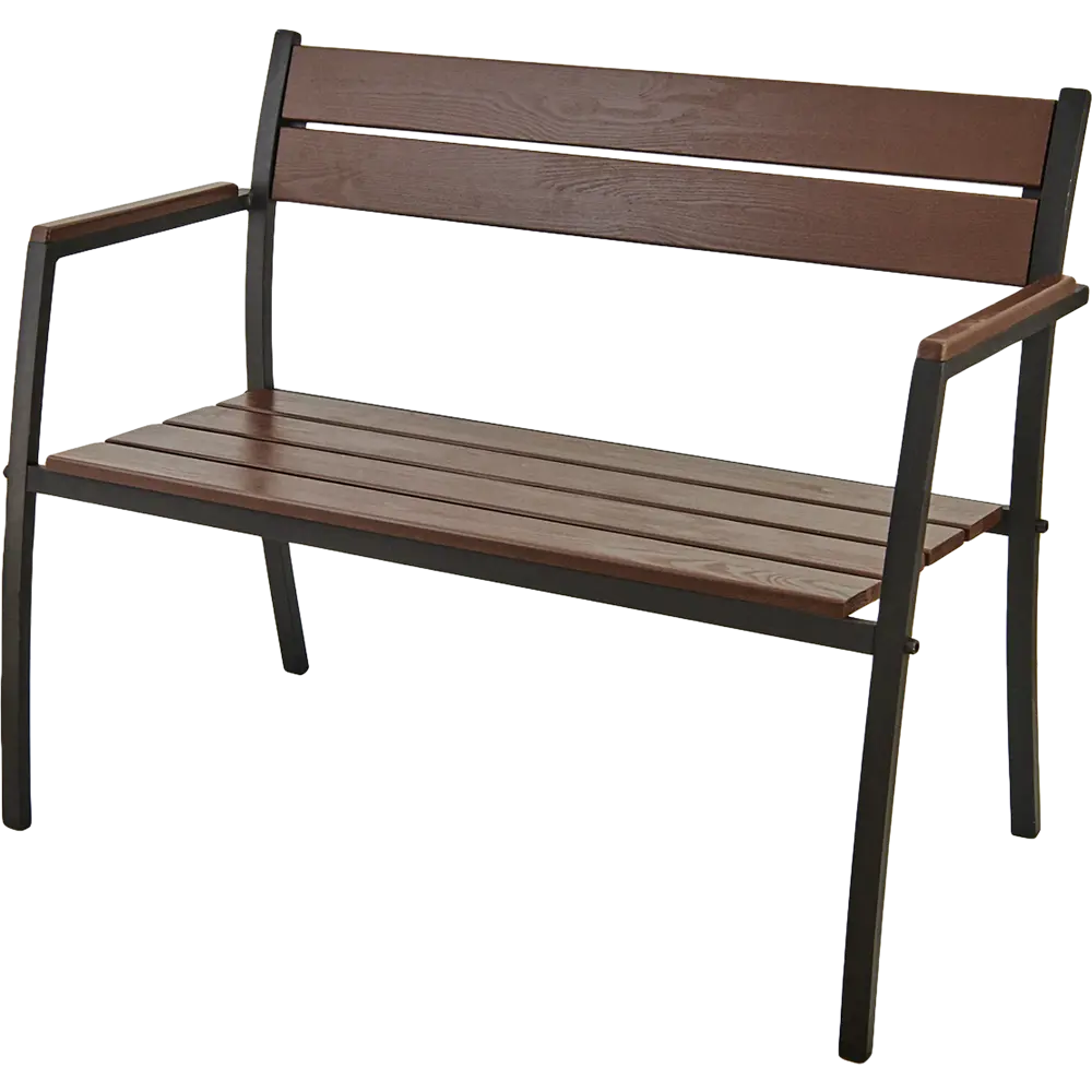Скамья садовая разборная Garden 113х56х85.6 см металл/дерево темно-коричневая Santreyd STLM-2042046
