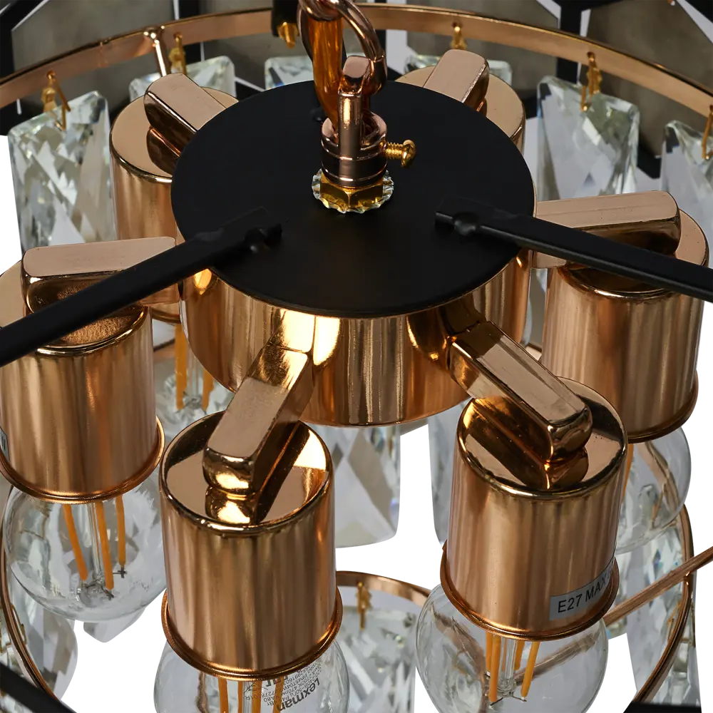 Люстра каскадная хрустальная подвесная Wink Майя E1925/6, 6 ламп, 18 м², цвет золотистый STLM-2153096 - Вид №7