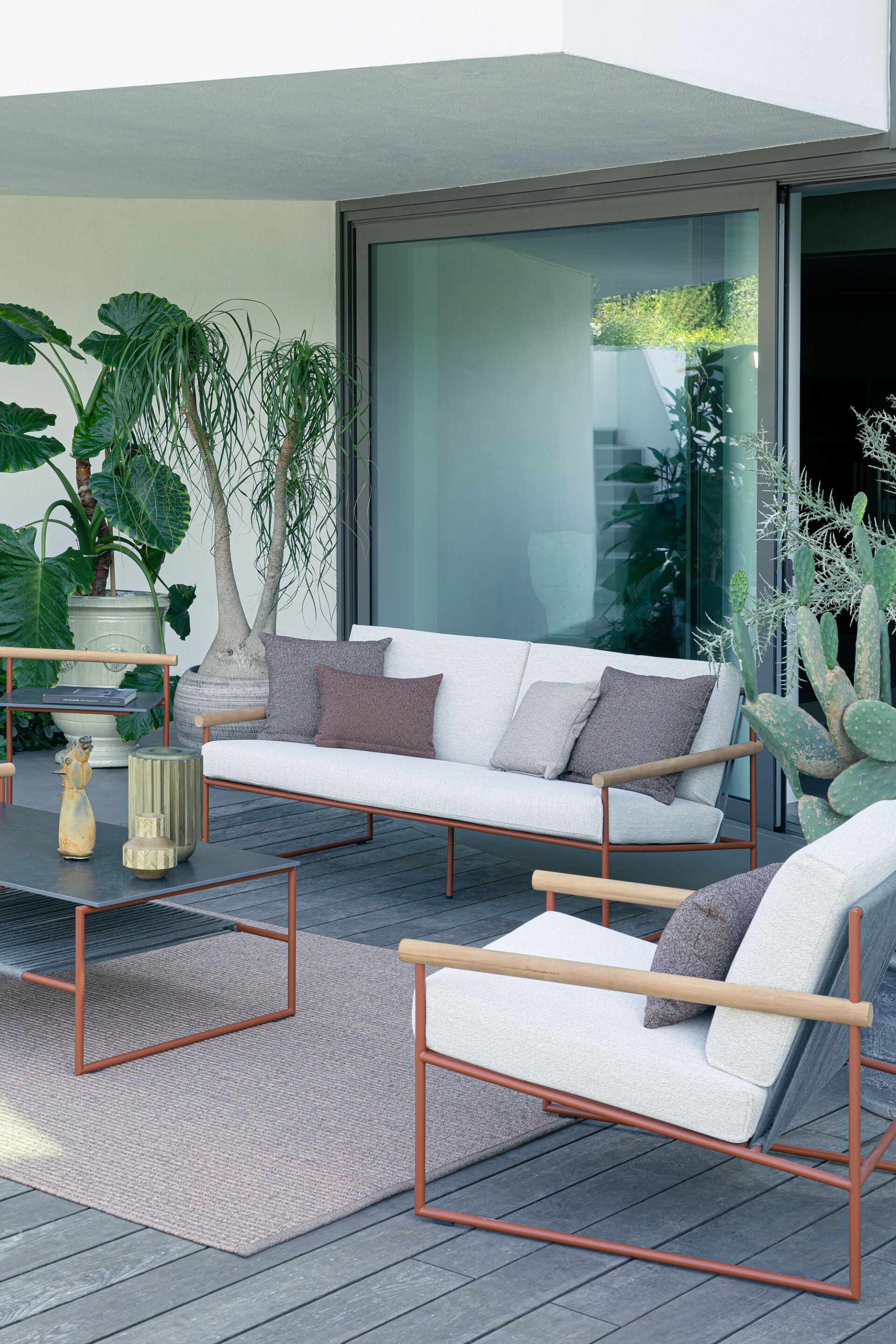 Прямоугольный садовый столик из керамогранита Atmosphera труба ARCH-00050198 - Вид №2