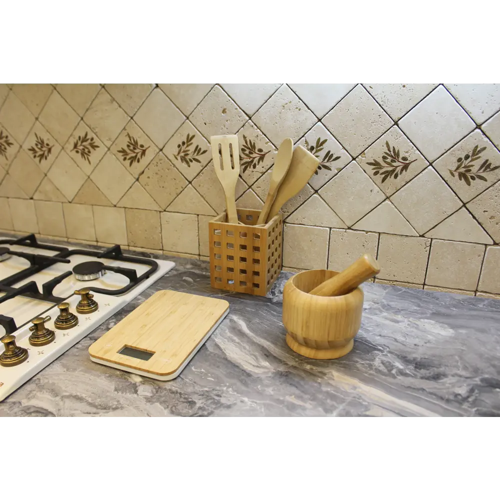 Подставка для приборов BAO 12x12x14 см бамбук 18581421 STLM-2151699 Santreyd  - Вид №5
