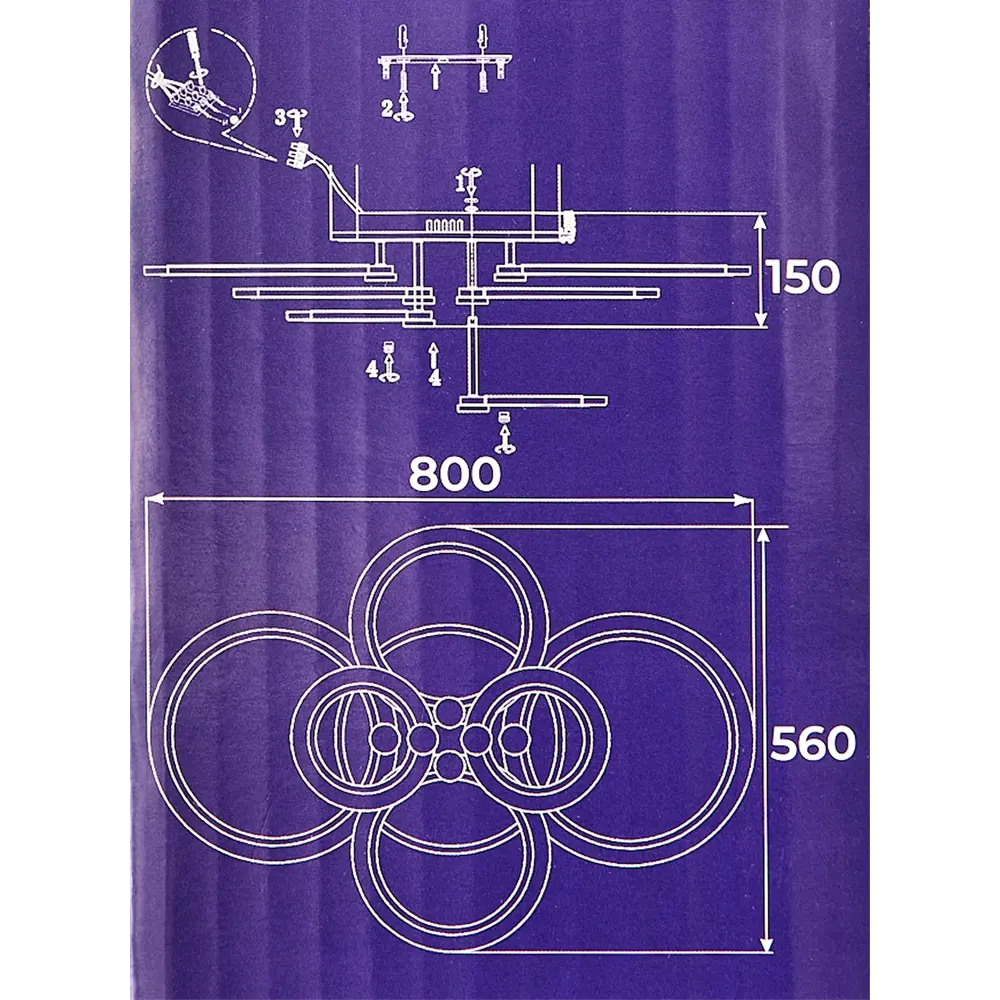 Люстра СЕМЬ ОГНЕЙ SF7098 с регулируемым светом и пультом ДУ 84168091 STLM-0046688 - Вид №14