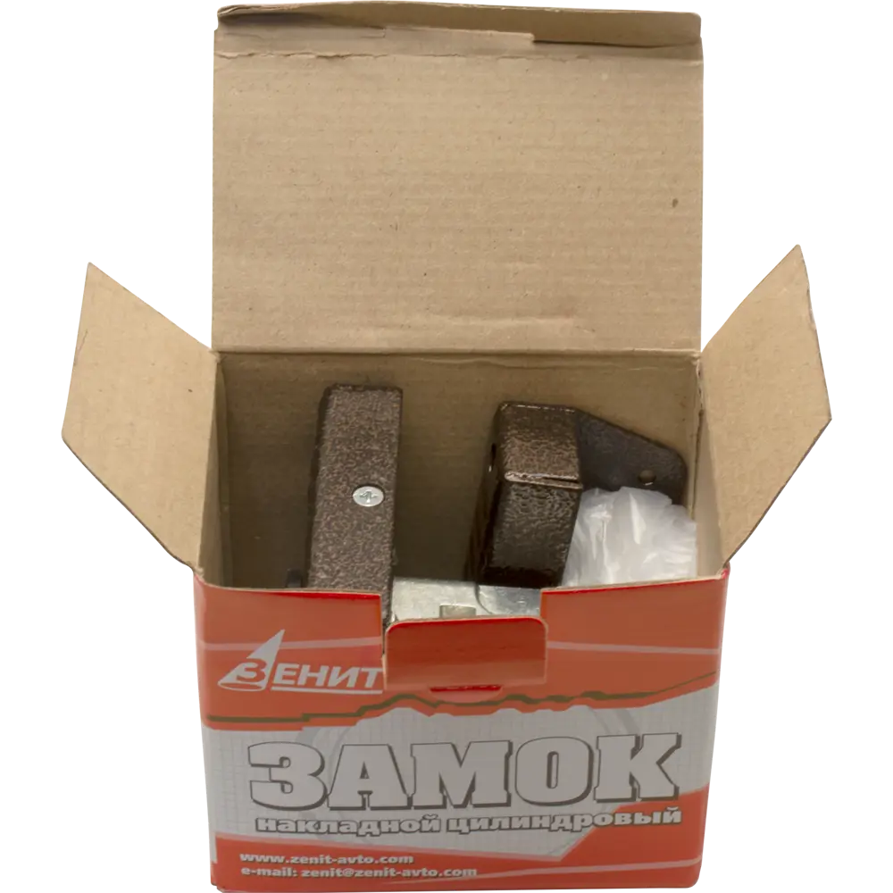 Замок накладной ЗЕНИТ ЗН1-2.1 для деревянных дверей в медном исполнении 82490902 STLM-0028442 - Вид №3