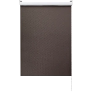 Штора рулонная блэкаут Ромб 100x160 см коричневая