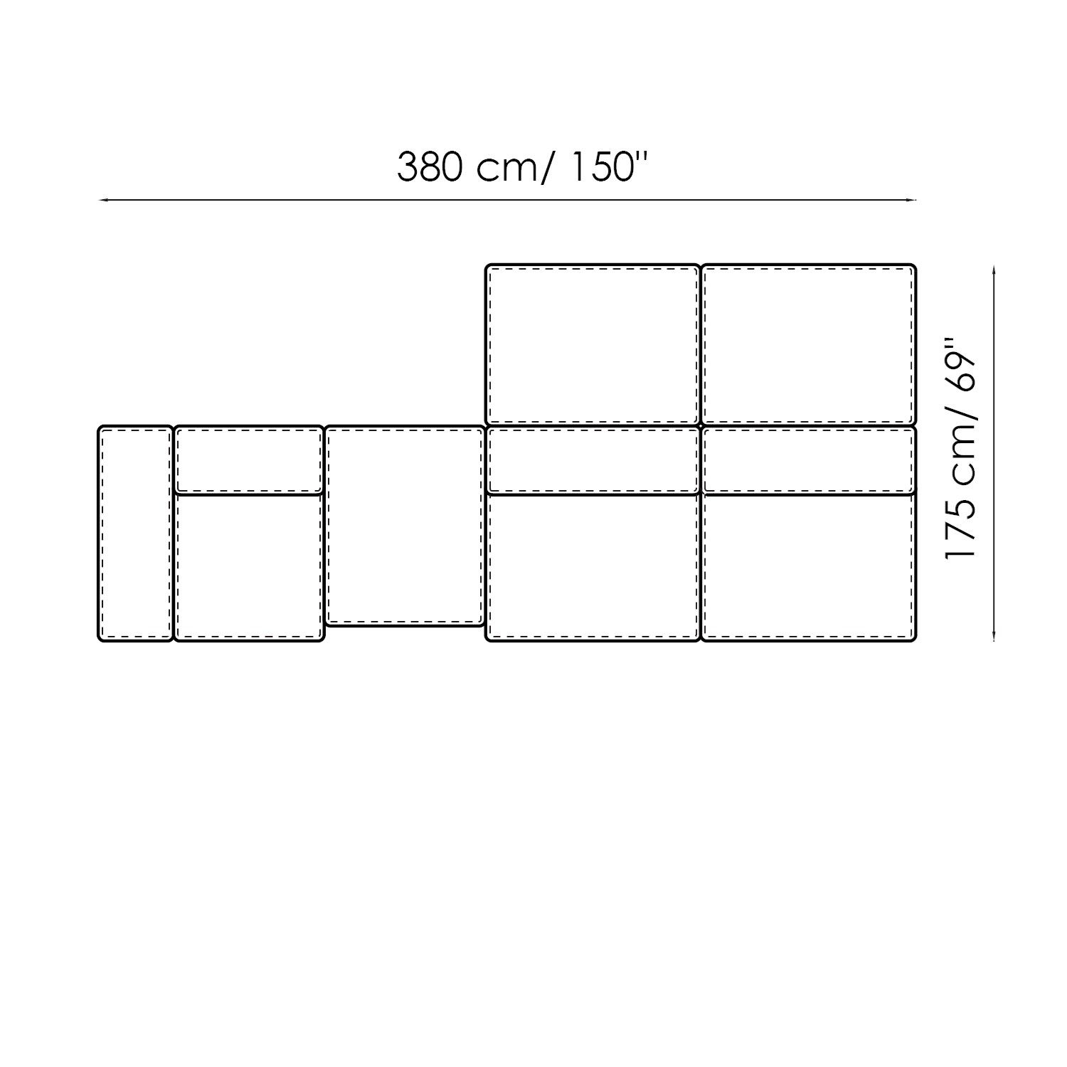 Модульный тканевый диван BONALDO арахис ARCH-00098902 - Вид №44