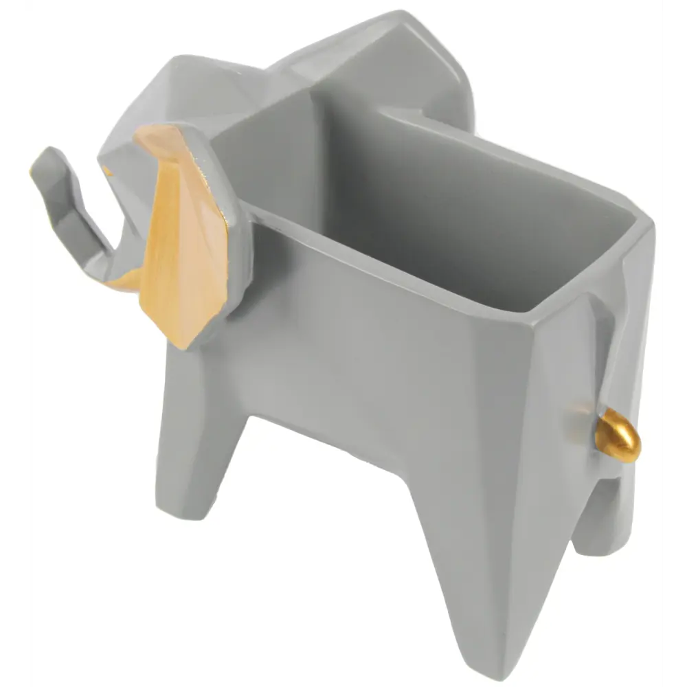 Горшок цветочный Слон CD-DEC-PL-4131 19x11x13.5 см v0.5 л пластик серый Santreyd Дизайн STLM-2031394 - Вид №1