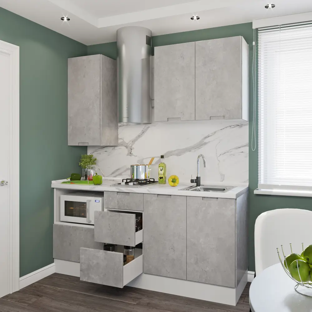 Фасад для кухонного шкафа Берлин 59.7x25.3 см Delinia ID МДФ цвет серый STLM-2123906 - Вид №8