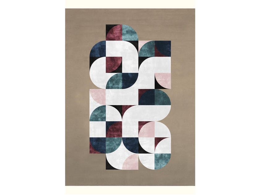 Ковер ручной работы из бамбукового волокна Sirecom Tappeti Моноскоп ARCH-00084505