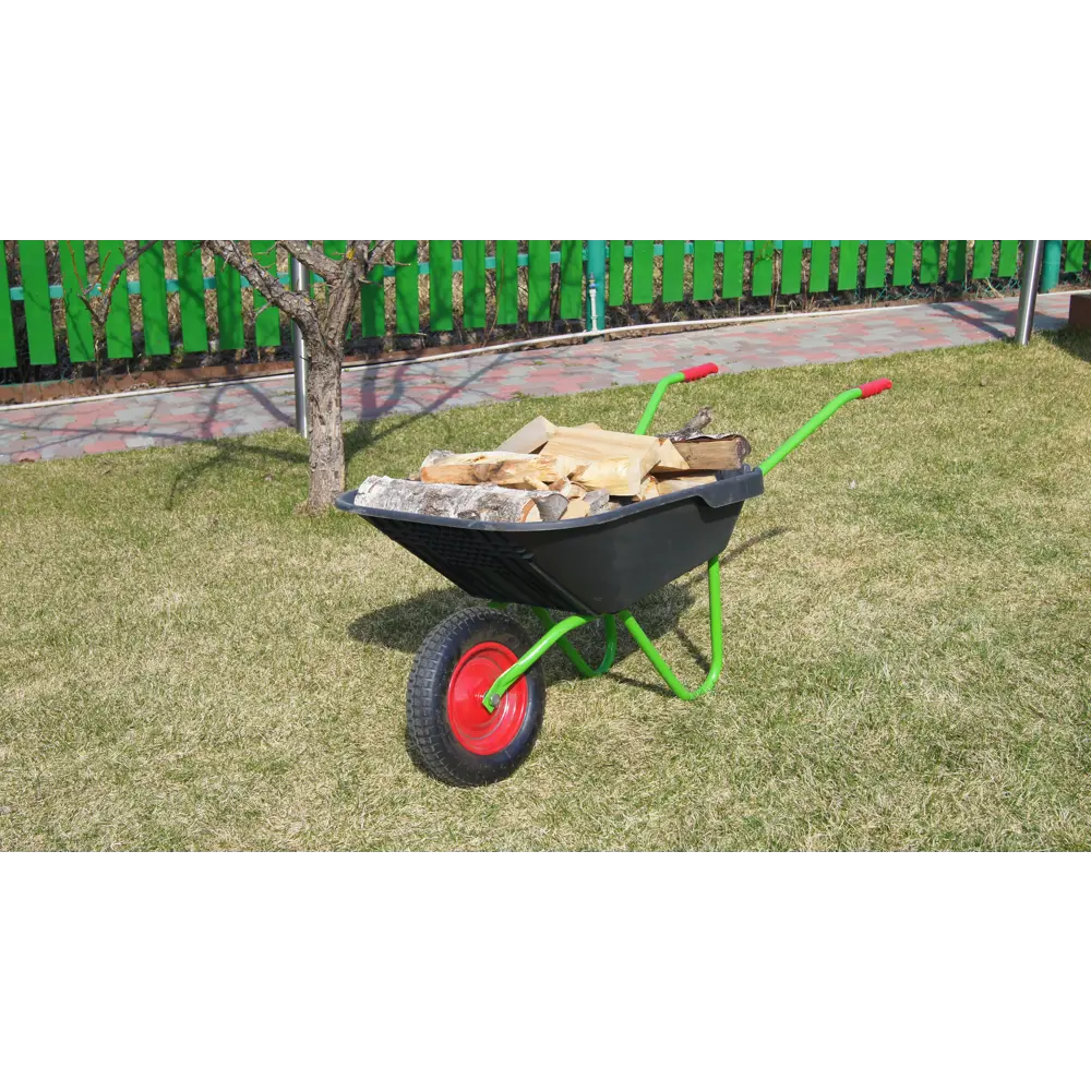 Тачка садовая одноколесная 70 кг 70 л полипропилен цвет черный ПАВЛОВСКАЯ ЗАРЯ STLM-2156980 - Вид №5