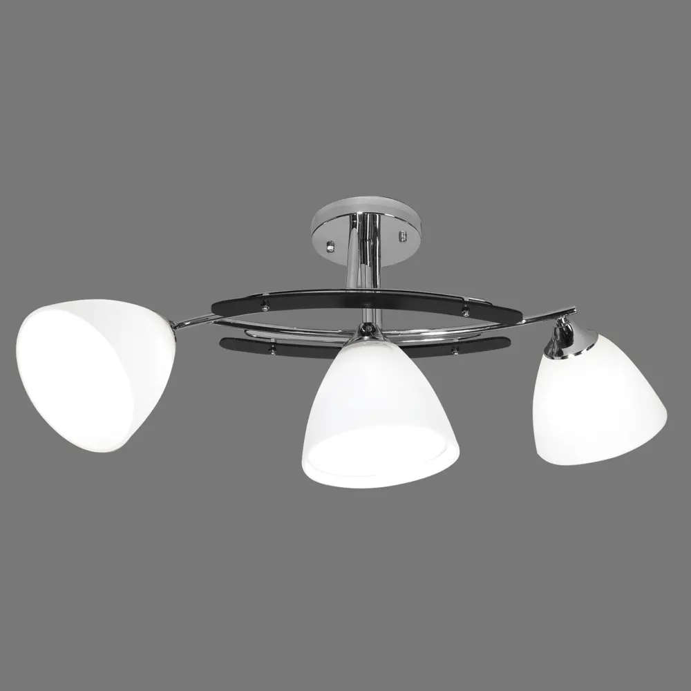 Люстра Йорк 3xE27Х60 Вт, металл/стекло, цвет хром/белый WINK STLM-2145219 - Вид №3