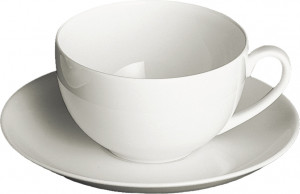 84228 Dibbern Чашка чайно-кофейная с блюдцем Dibbern "Белый декор" 250мл Фарфор костяной