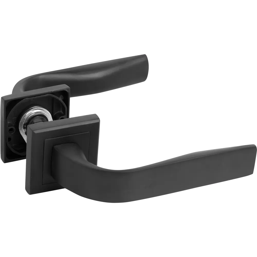 Ручка дверная на розетке Z 202 BP, цвет чёрный PALLADIUM STLM-2008754 - Вид №1