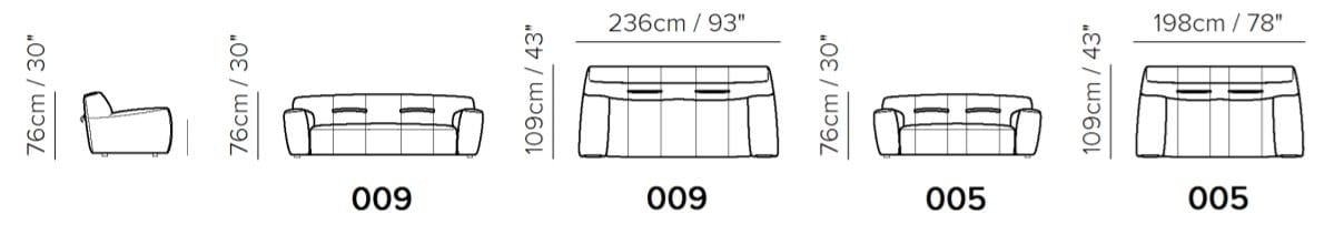 3-местный кожаный диван Natuzzi Italia Argo ARCH-00089257 - Вид №4