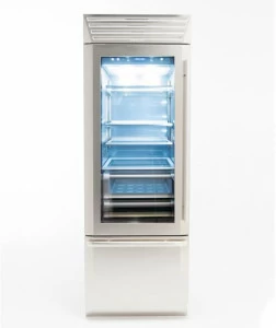 FHIABA Холодильник со стеклянной дверцей с морозильной камерой Standplus Ms7490tgt