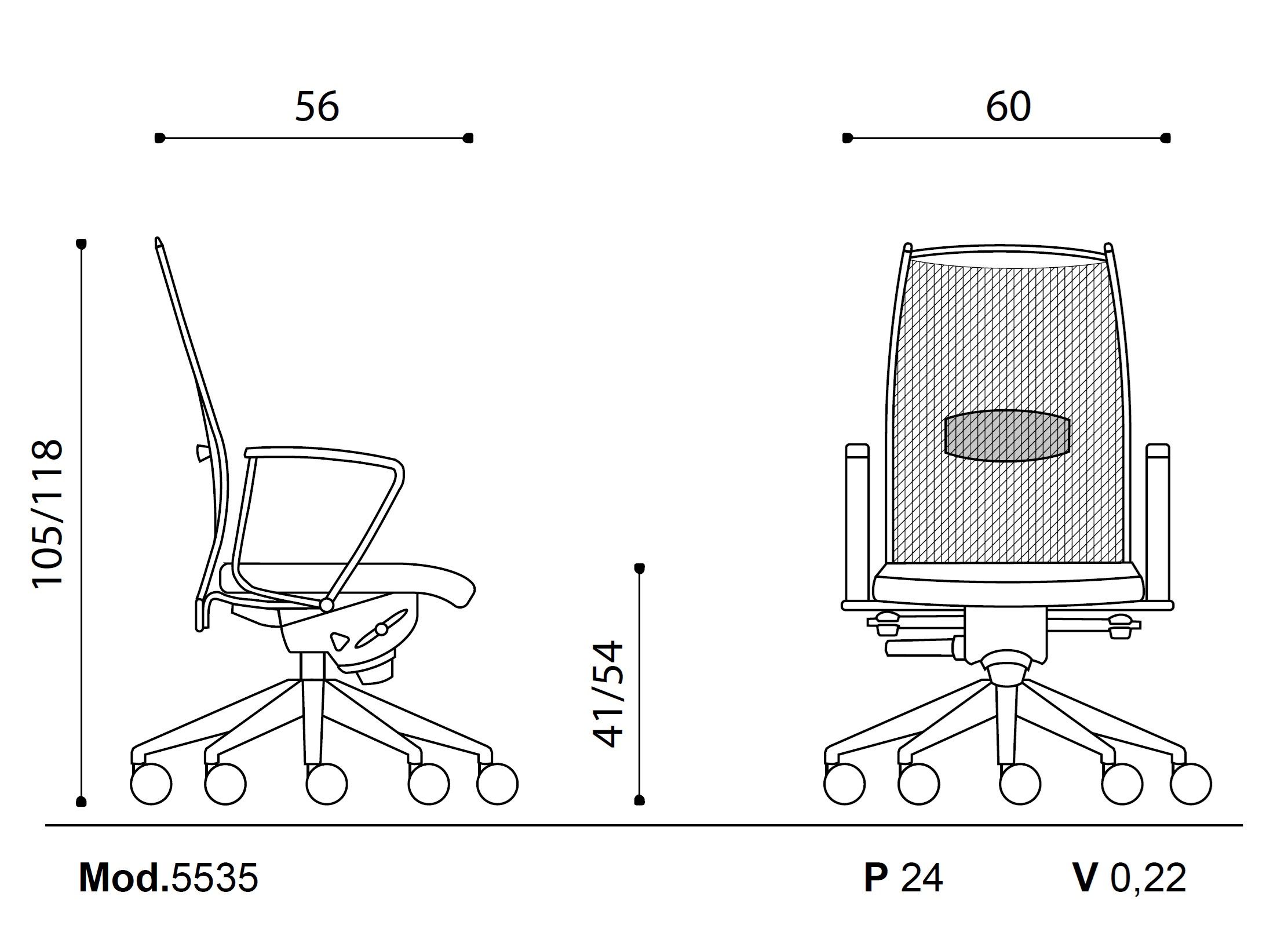 Поворотный операционный офисный стул с подлокотниками Ares Line ссылка ARCH-00056234 - Вид №7