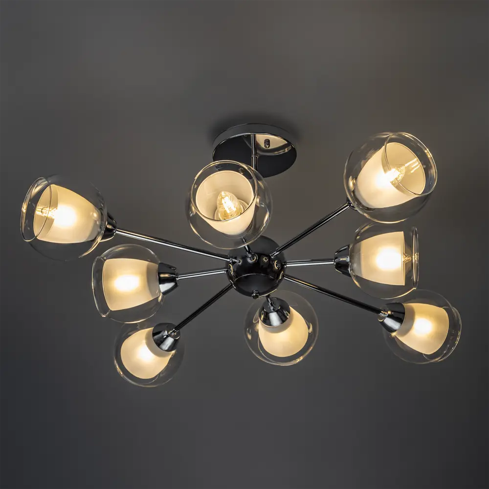 Люстра потолочная Ritter Parma 52517 2 8 ламп Е27 цвет хром STLM-2144045 - Вид №3