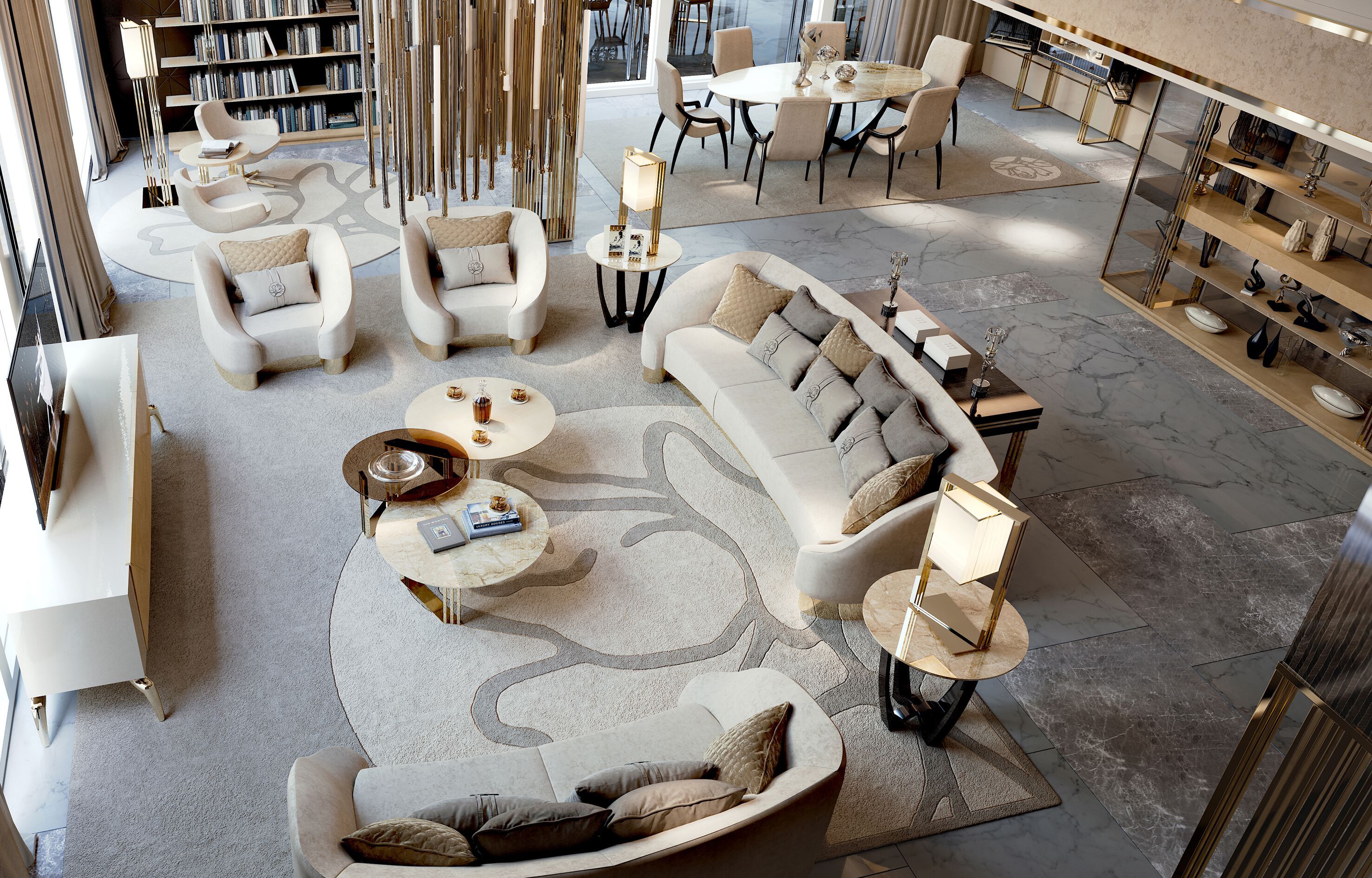 3-местный кожаный диван Bizzotto Italia Symphony-Infinity ARCH-00021871