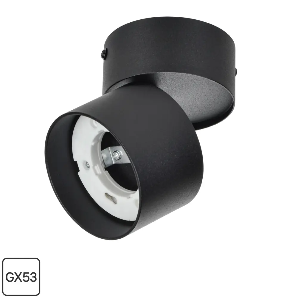 Спот поворотный IEK 4040 1 лампа GX53 2 м² цвет черный STLM-2105467
