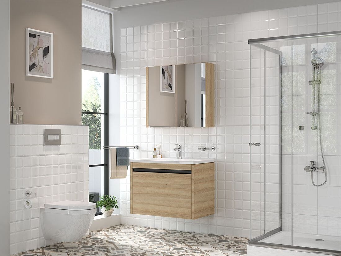 Керамогранит с эффектом кирпича Kaleseramik ванная комната ARCH-00040463