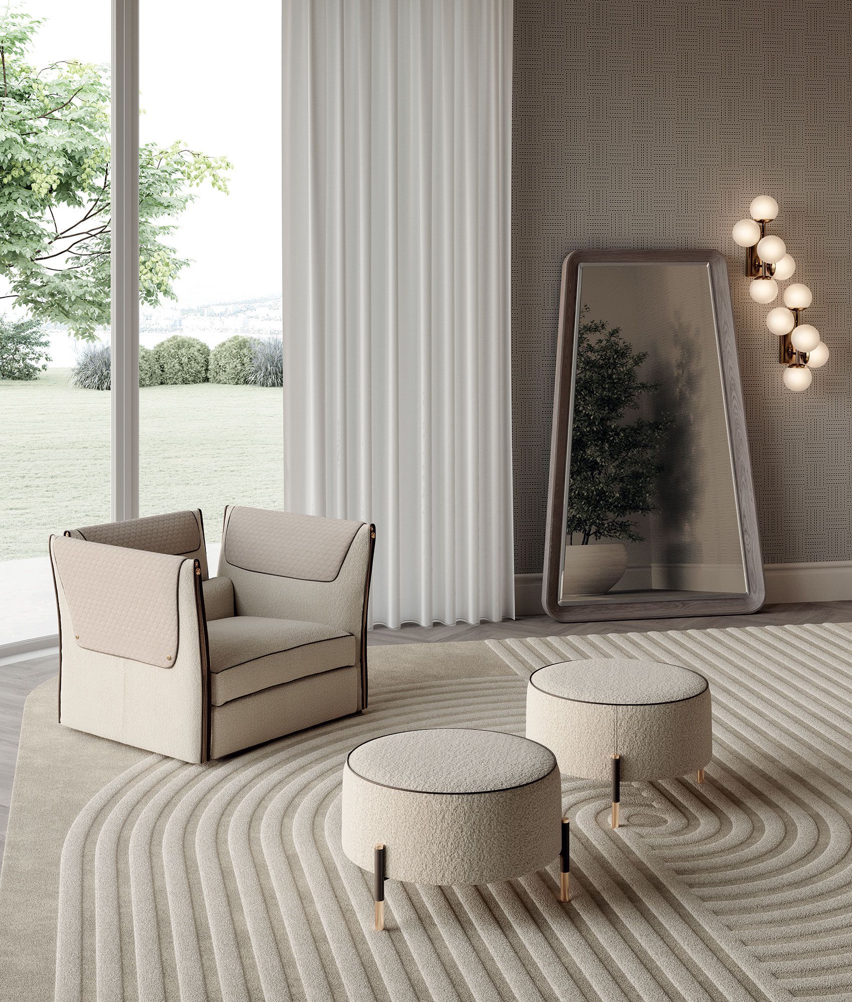 Ткань пуф Vittoria Frigerio Вестник ARCH-00063920 - Вид №1