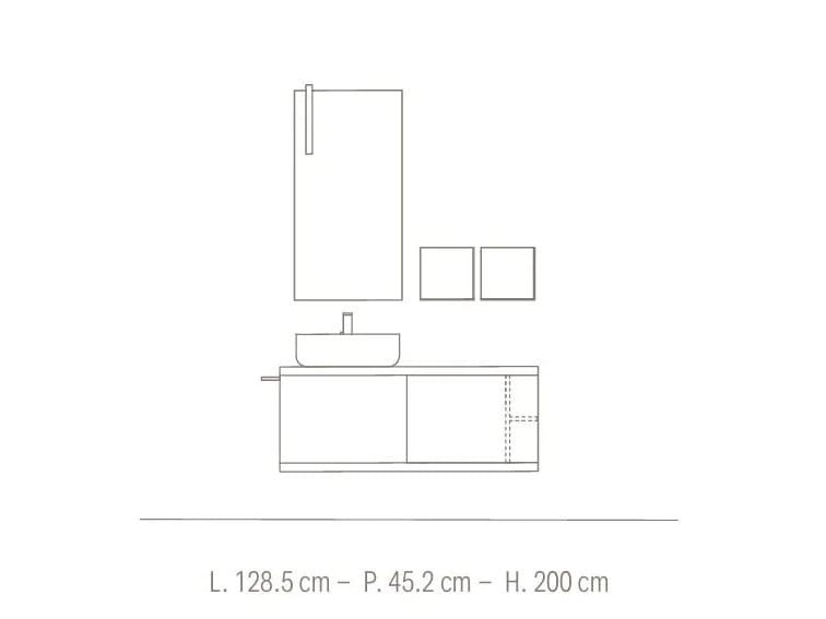 Подвесной умывальник с дверцами BMT Everyday ARCH-00017541 - Вид №2