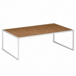 Журнальный столик прямоугольный темный дуб с белыми ножками 100 см London lite white INTELLIGENT DESIGN  260864 Белый;коричневый