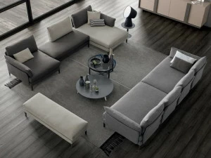 Febal Casa Секционный диван со съемным чехлом из ткани с шезлонгом