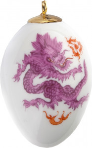 89314 Meissen Яйцо пасхальное 4,5см "Дракон Мин в фиолетовом цвете" Фарфор, Керамика