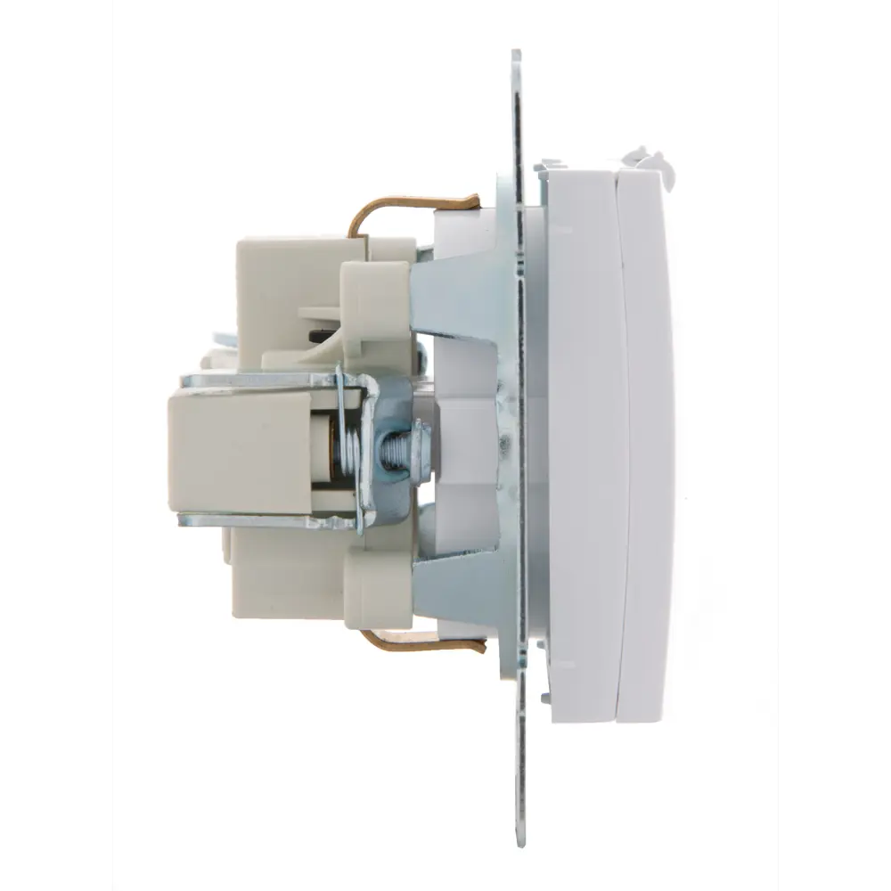 Розетка Lezard Karina с заземлением с крышкой цвет белый STLM-2042000 - Вид №6