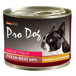 ПР0029839 Корм для собак говядина, картофель конс. 200г PRO DOG