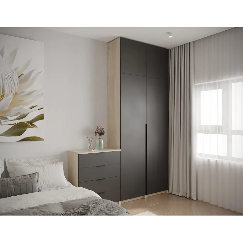 Дверь Лион 39.6x193.8x1.8 см ДСП цвет серый Santreyd STLM-2124456 - Вид №10