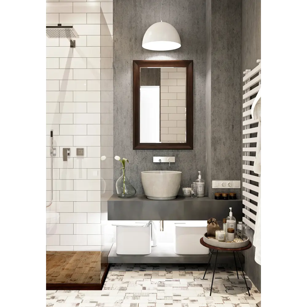 Зеркало в раме орех 90x60 82155770 STLM-2022717 Santreyd
