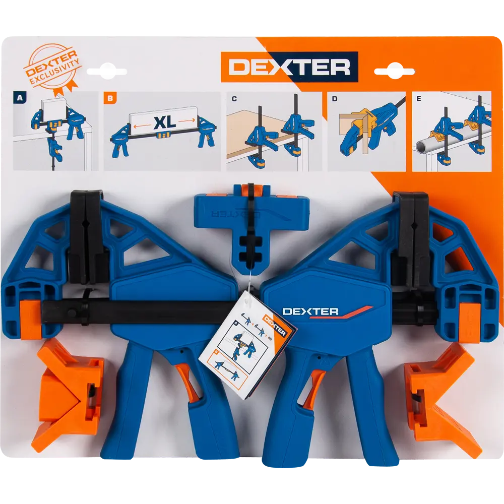 Набор струбцин Dexter 150 мм, 2 шт., угловые насадки 82303540 STLM-2056208  - Вид №10