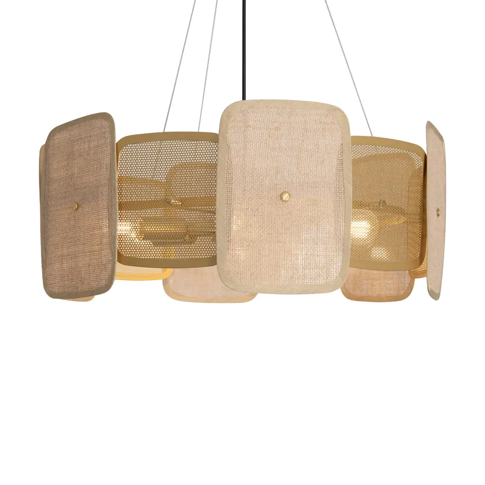 Подвесной светильник FREYA Säffle золотой с 6 лампами для элегантного освещения 89435064 STLM-1579522 - Вид №2