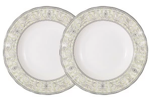 Тарелки суповые из костяного фарфора 2 шт белые "Жозефина" COLOMBO  00-3973478 Белый