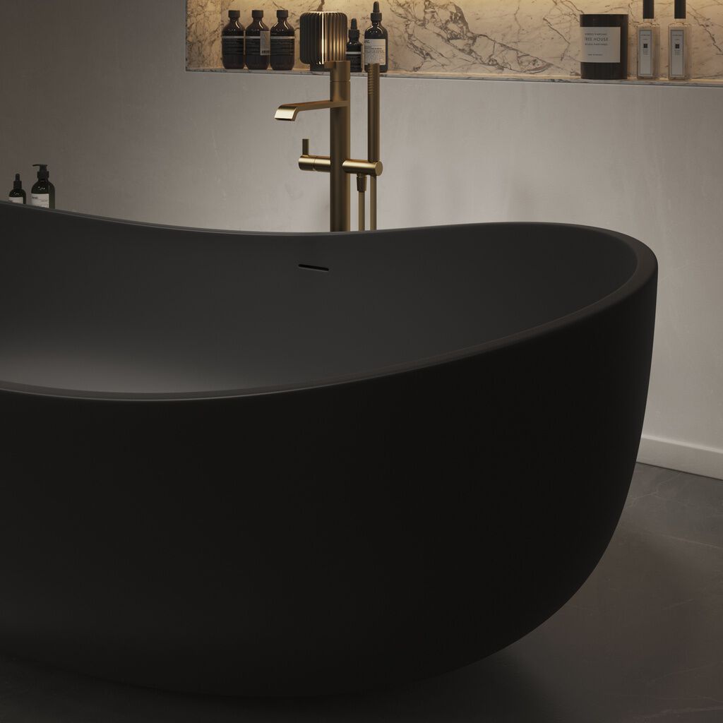 Асимметричная ванна в центре комнаты в Mineral Stone® RILUXA Ocean ARCH-00065694 - Вид №8