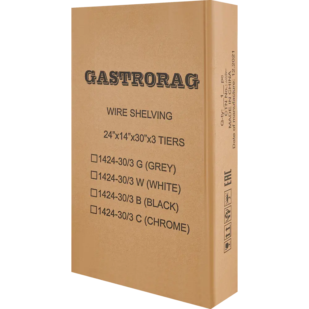 Стеллаж сетчатый 1424-30/3 C 61x76.2x35.6 см Gastrorag нержавеющая сталь цвет хром нагрузка на полку до 70 кг 85681396 STLM-2160687 Santreyd  - Вид №7